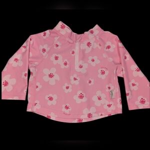 Green Sprouts Pink Floral Kids Swim Top NWOT